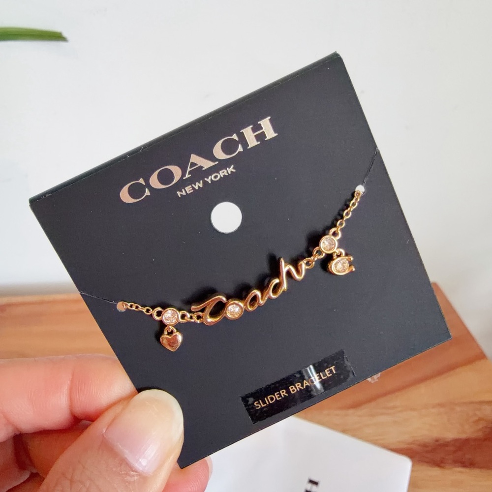 NWT Coach Script Heart Slider Bracelet‎ - Picture 3 of 4